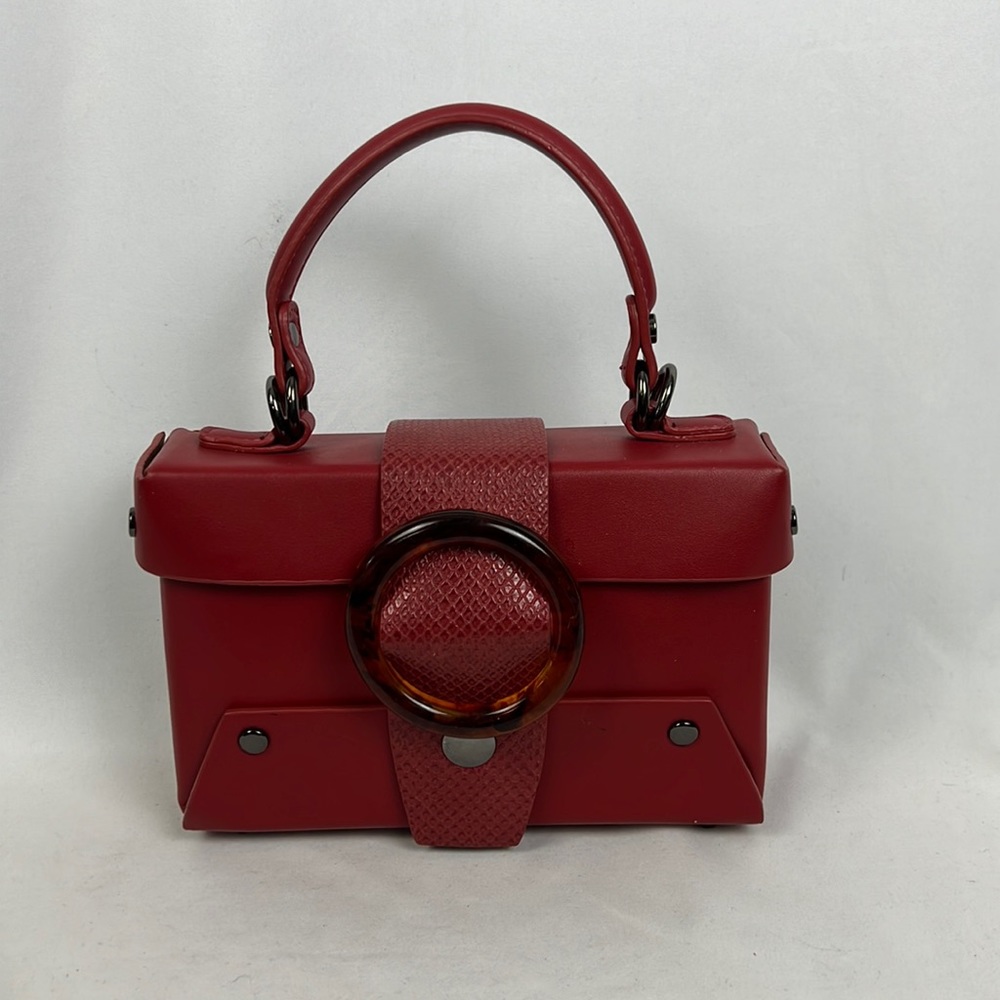 Like Dreams mini red vegan satchel